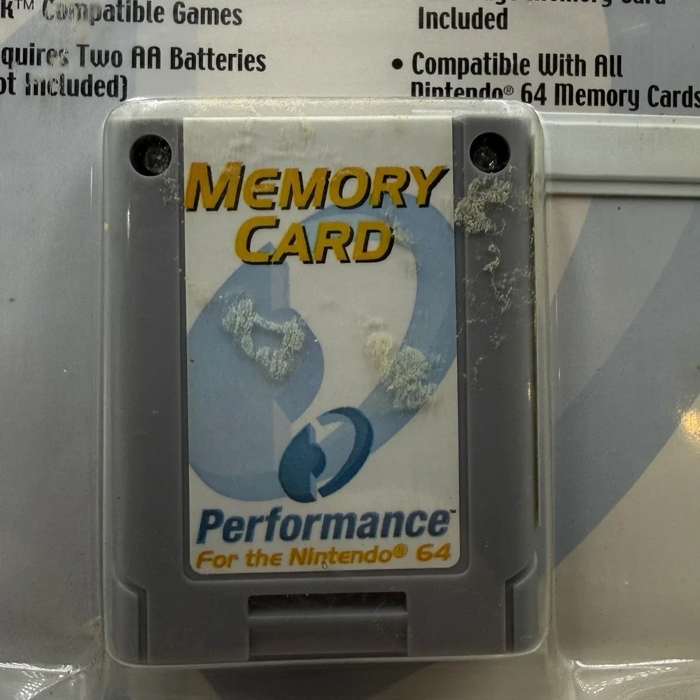 Vintage N64 TremorPak Plus Rumble Pak Memory‎ Card Sealed Nintendo 64